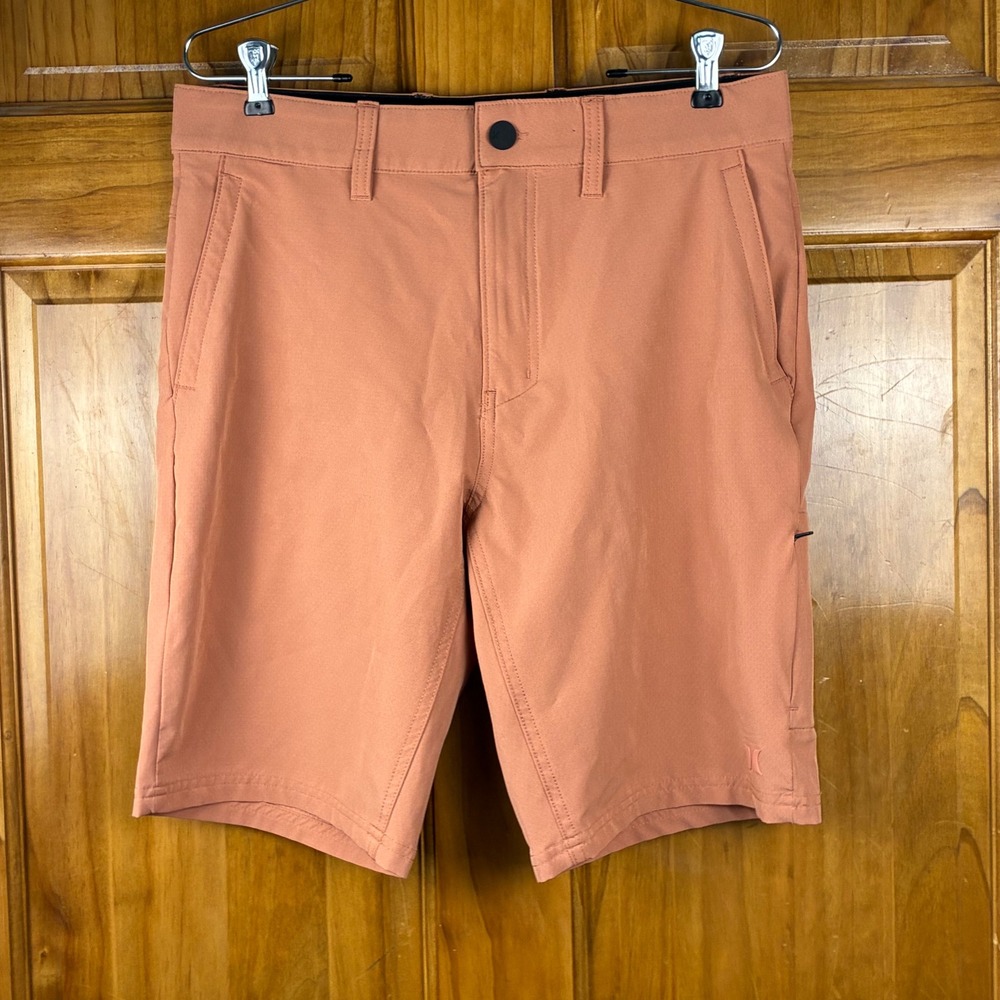 Hurley Phantom Hybrid Shorts Mens 30 Rust Orange Walkshorts Quick Dry Stretch‎
